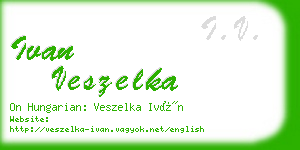 ivan veszelka business card